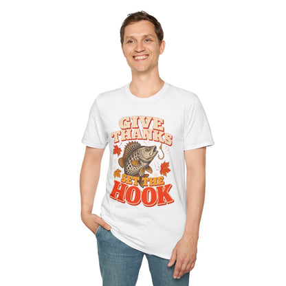 Give Thanks, Set the Hook Thanksgiving Fishing T-Shirt