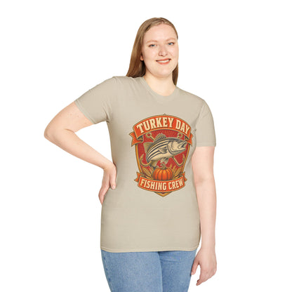 Turkey Day Fishing Crew T-Shirt – Thanksgiving Fishing Shirt