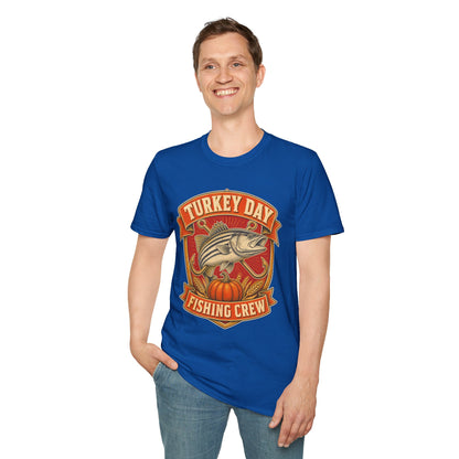 Turkey Day Fishing Crew T-Shirt – Thanksgiving Fishing Shirt