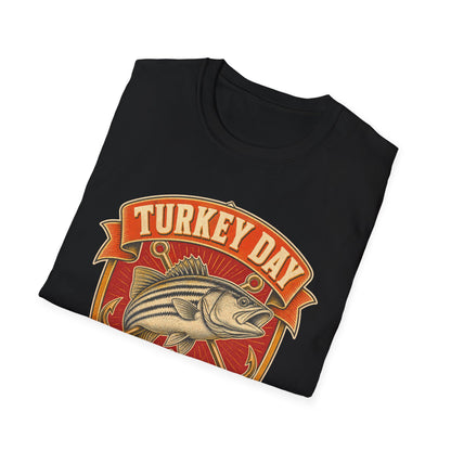 Turkey Day Fishing Crew T-Shirt – Thanksgiving Fishing Shirt
