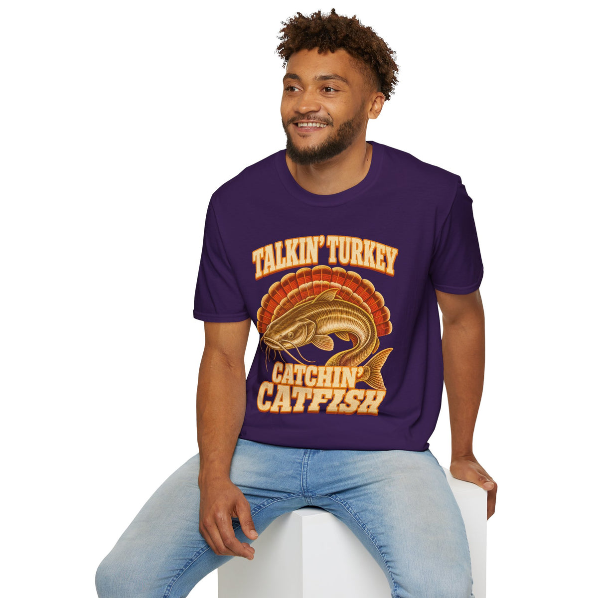 Talkin’ Turkey Catchin’ Catfish Fishing T-Shirt