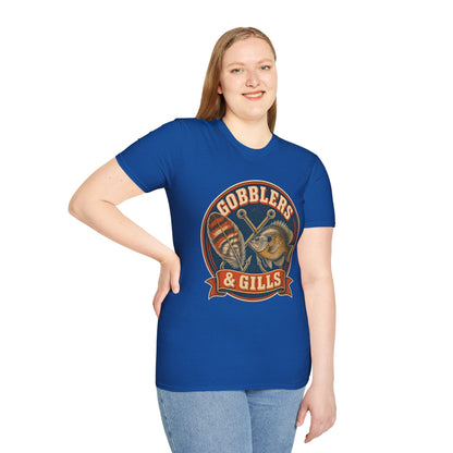 Gobblers & Gills Thanksgiving Fishing T-Shirt