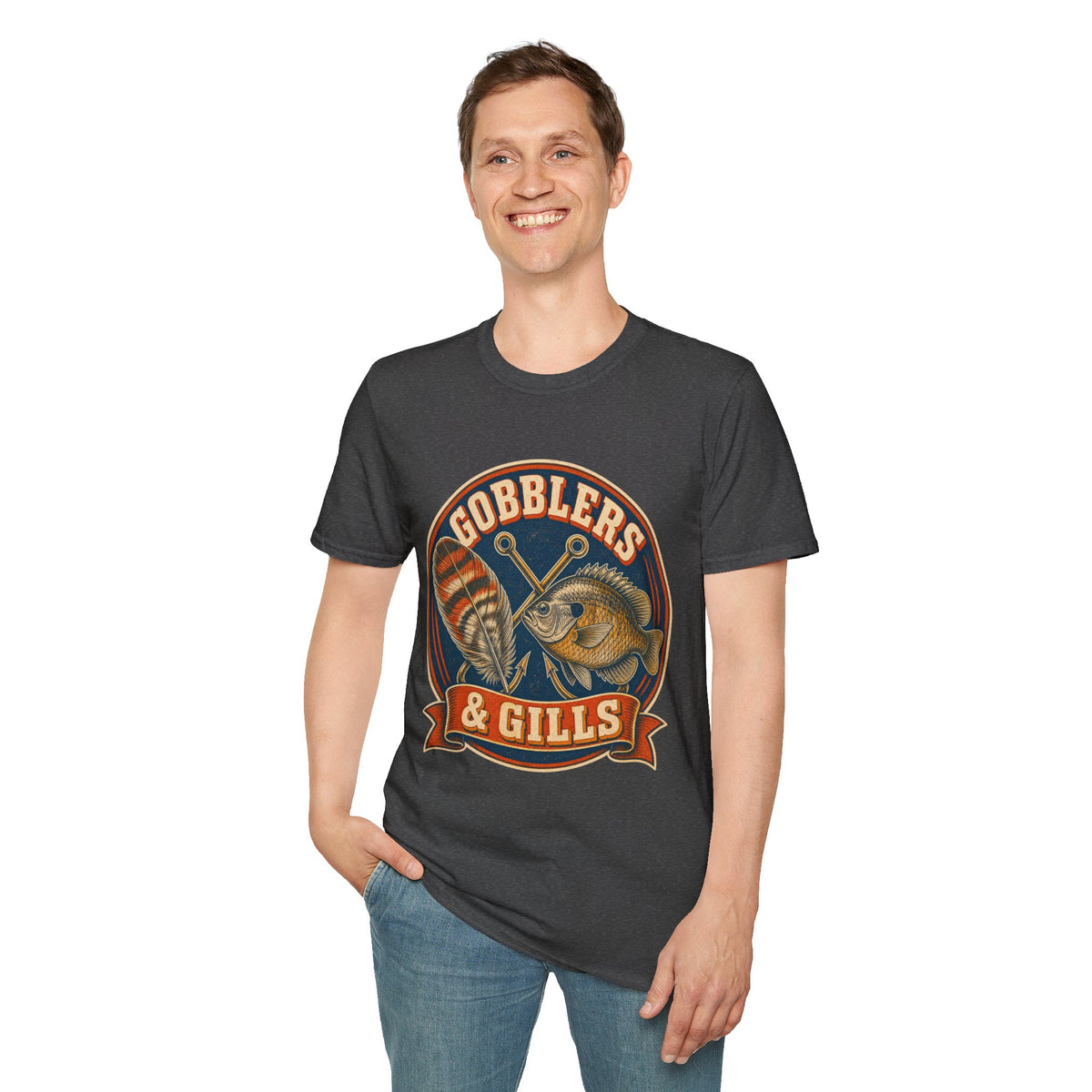 Gobblers & Gills Thanksgiving Fishing T-Shirt