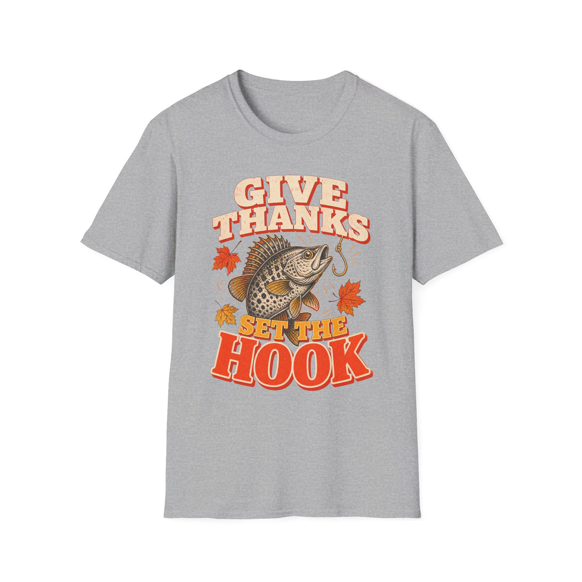 Give Thanks, Set the Hook Thanksgiving Fishing T-Shirt