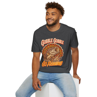 Gobble Gobble Go Fishing Turkey Hunting T-Shirt
