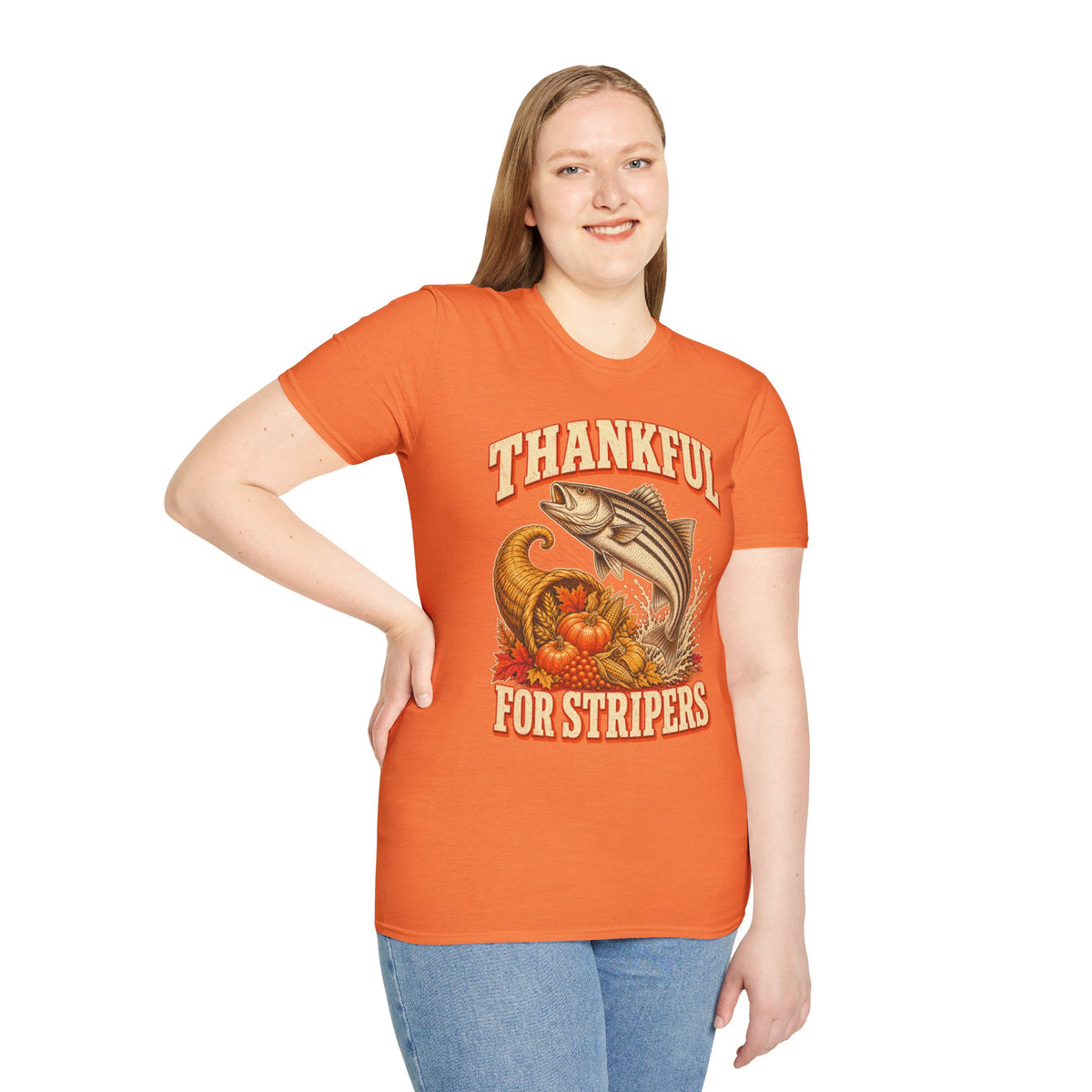 Thankful for Stripers Fishing T-Shirt