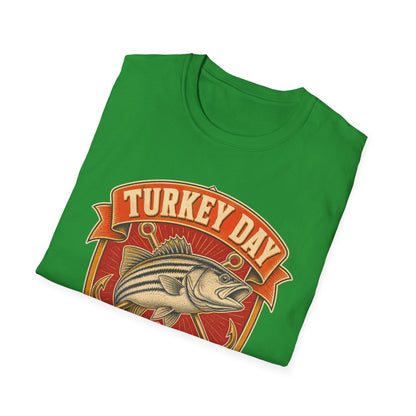 Turkey Day Fishing Crew T-Shirt – Thanksgiving Fishing Shirt