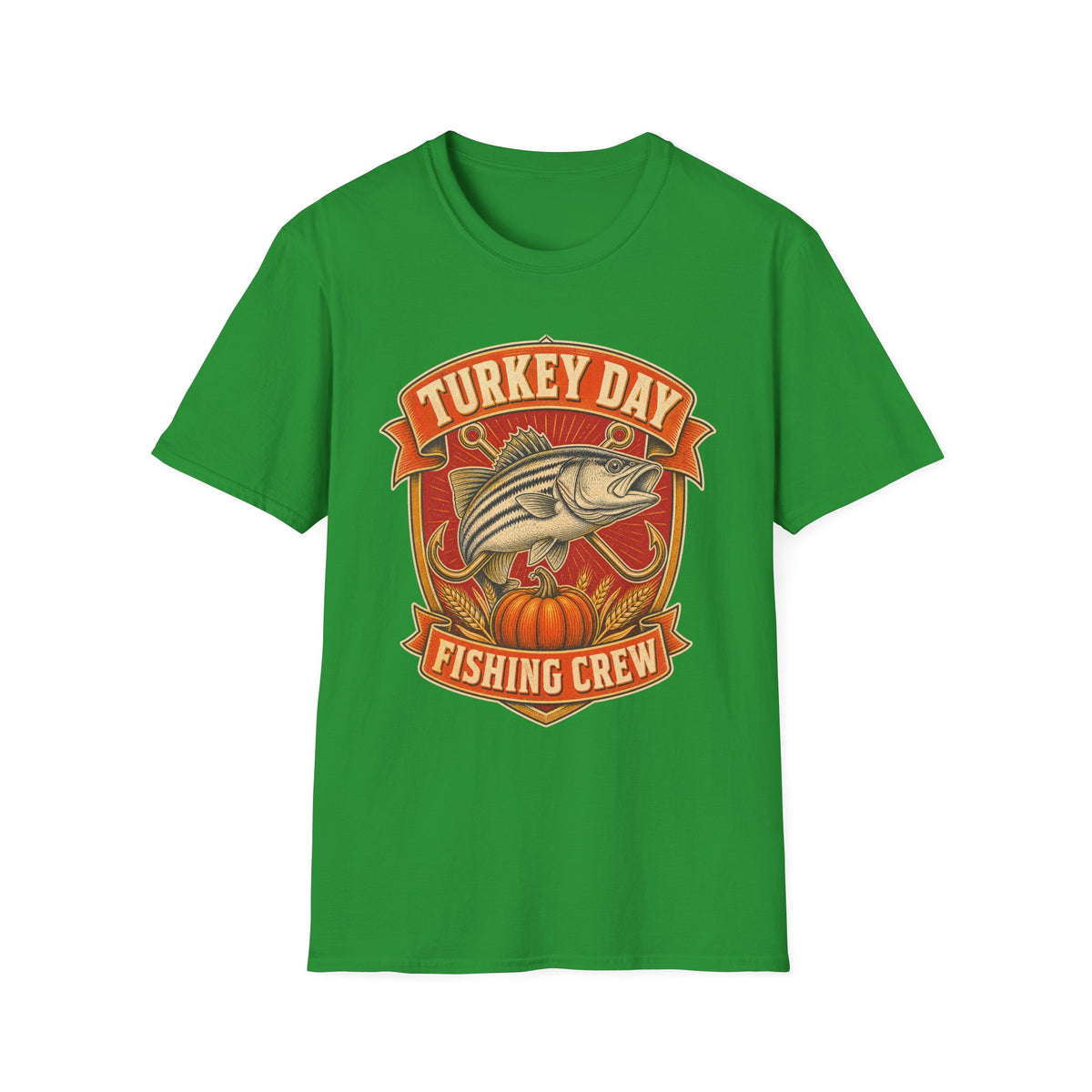 Turkey Day Fishing Crew T-Shirt – Thanksgiving Fishing Shirt
