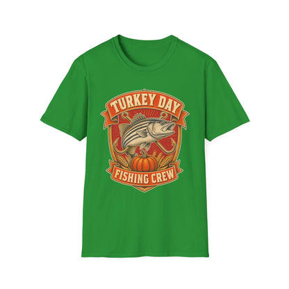 Turkey Day Fishing Crew T-Shirt – Thanksgiving Fishing Shirt