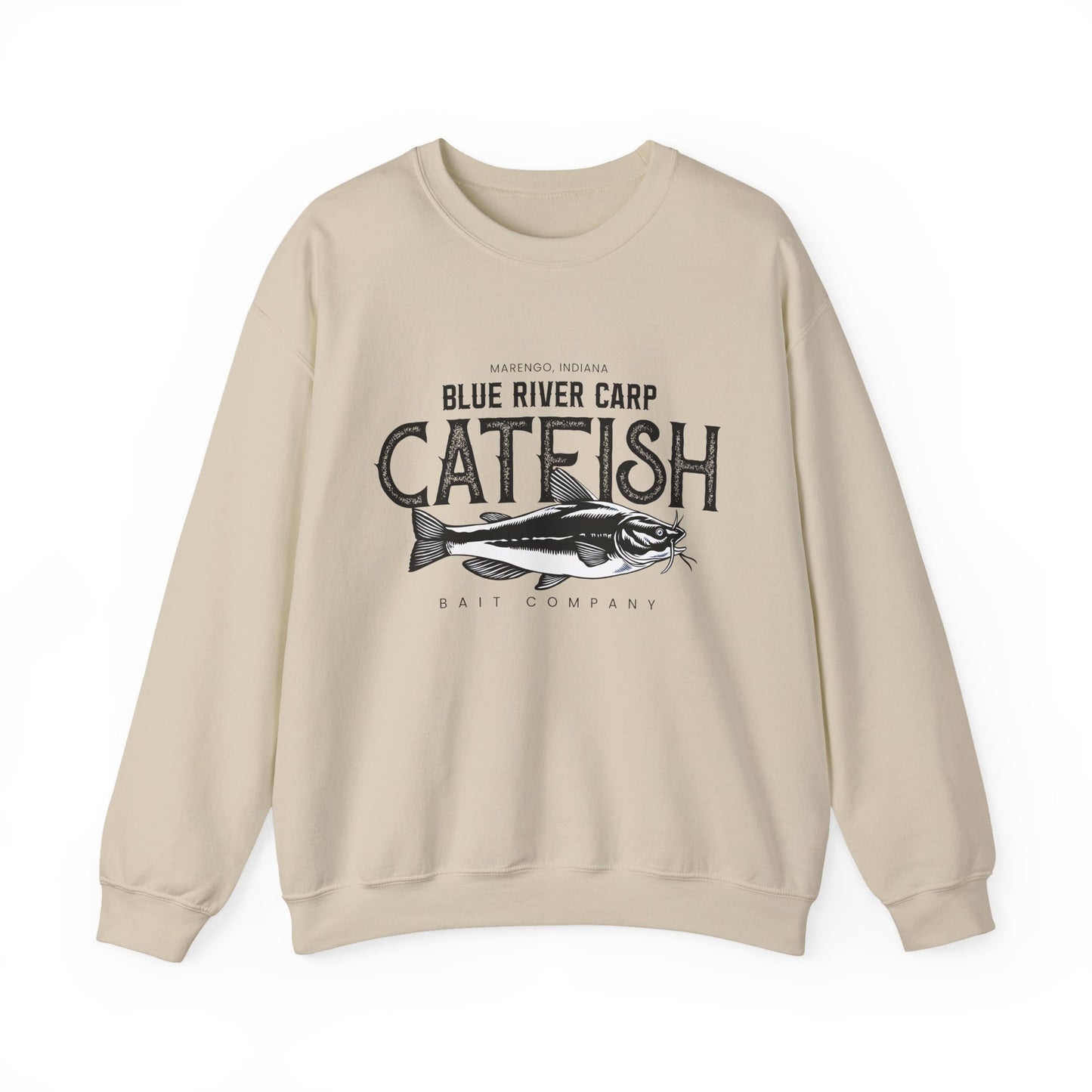 Blue River Carp - Unisex Crewneck Sweatshirt (Bk Lettering)