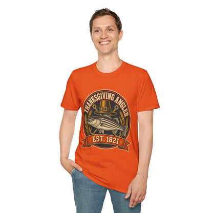Thanksgiving Angler Est. 1621 Fishing T-Shirt