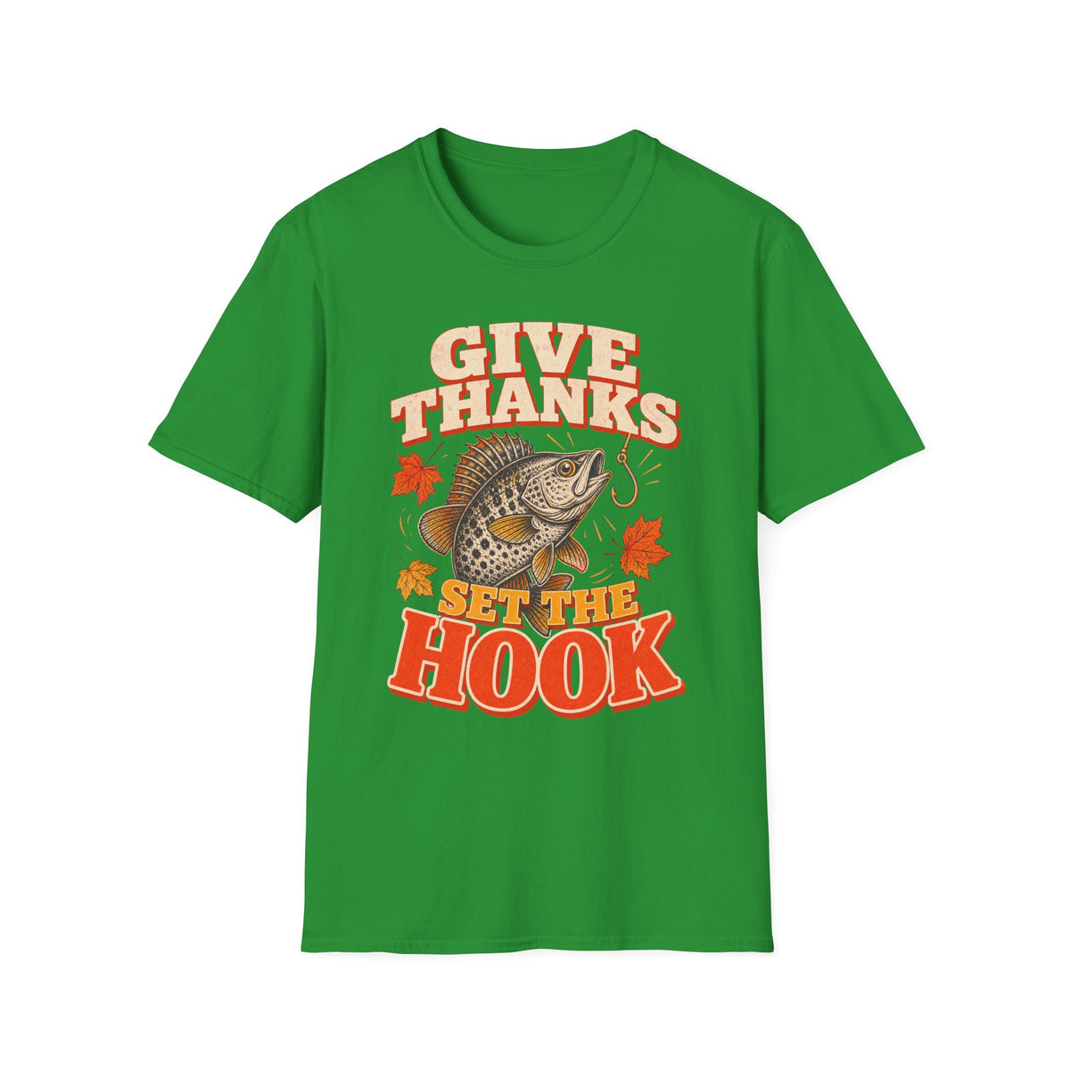 Give Thanks, Set the Hook Thanksgiving Fishing T-Shirt