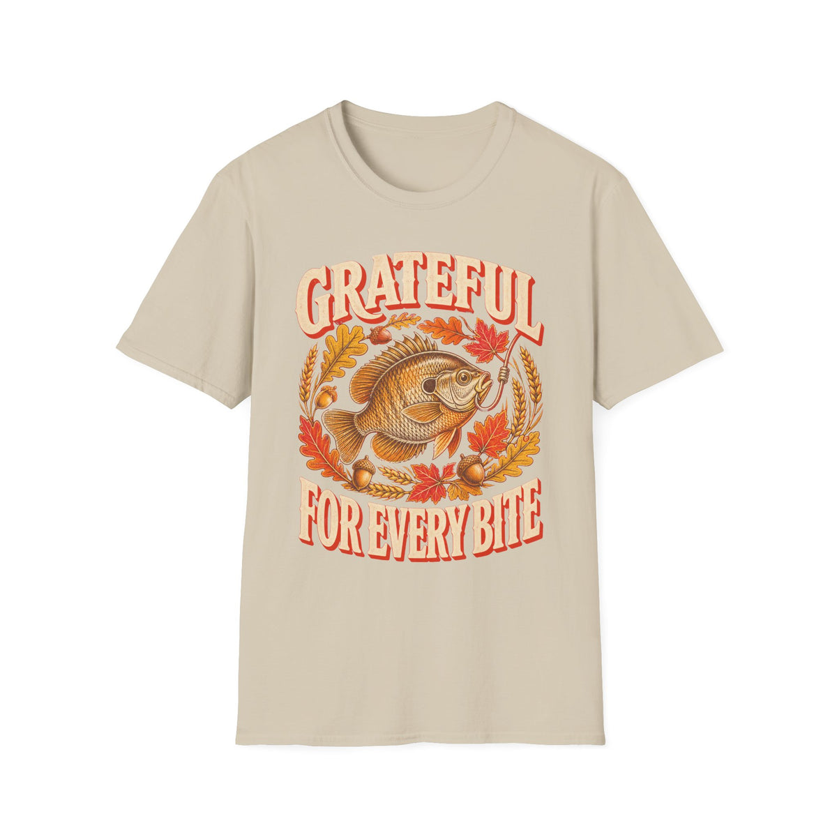 Grateful for Every Bite Fish Thanksgiving T-Shirt