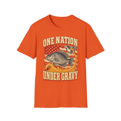 One Nation Under Gravy Funny Fish Thanksgiving T-Shirt