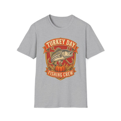 Turkey Day Fishing Crew T-Shirt – Thanksgiving Fishing Shirt