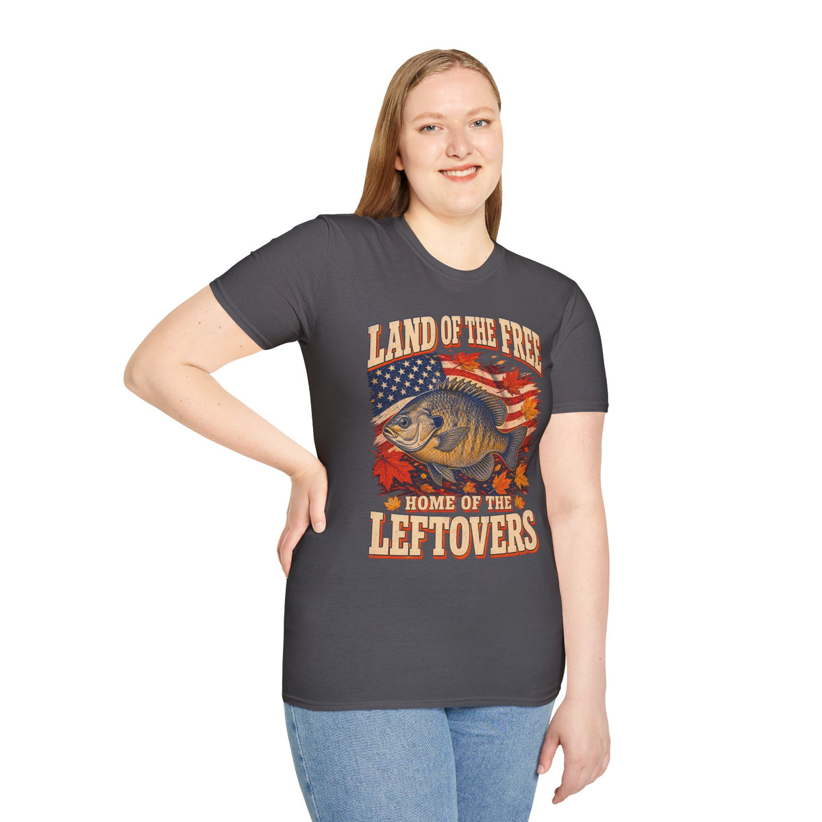 Land of the Free Home of the Leftovers Fishing T-Shirt