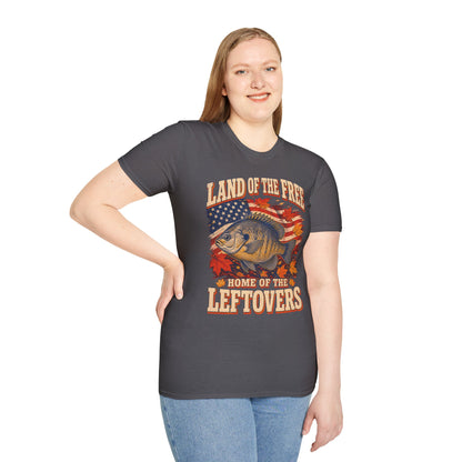 Land of the Free Home of the Leftovers Fishing T-Shirt