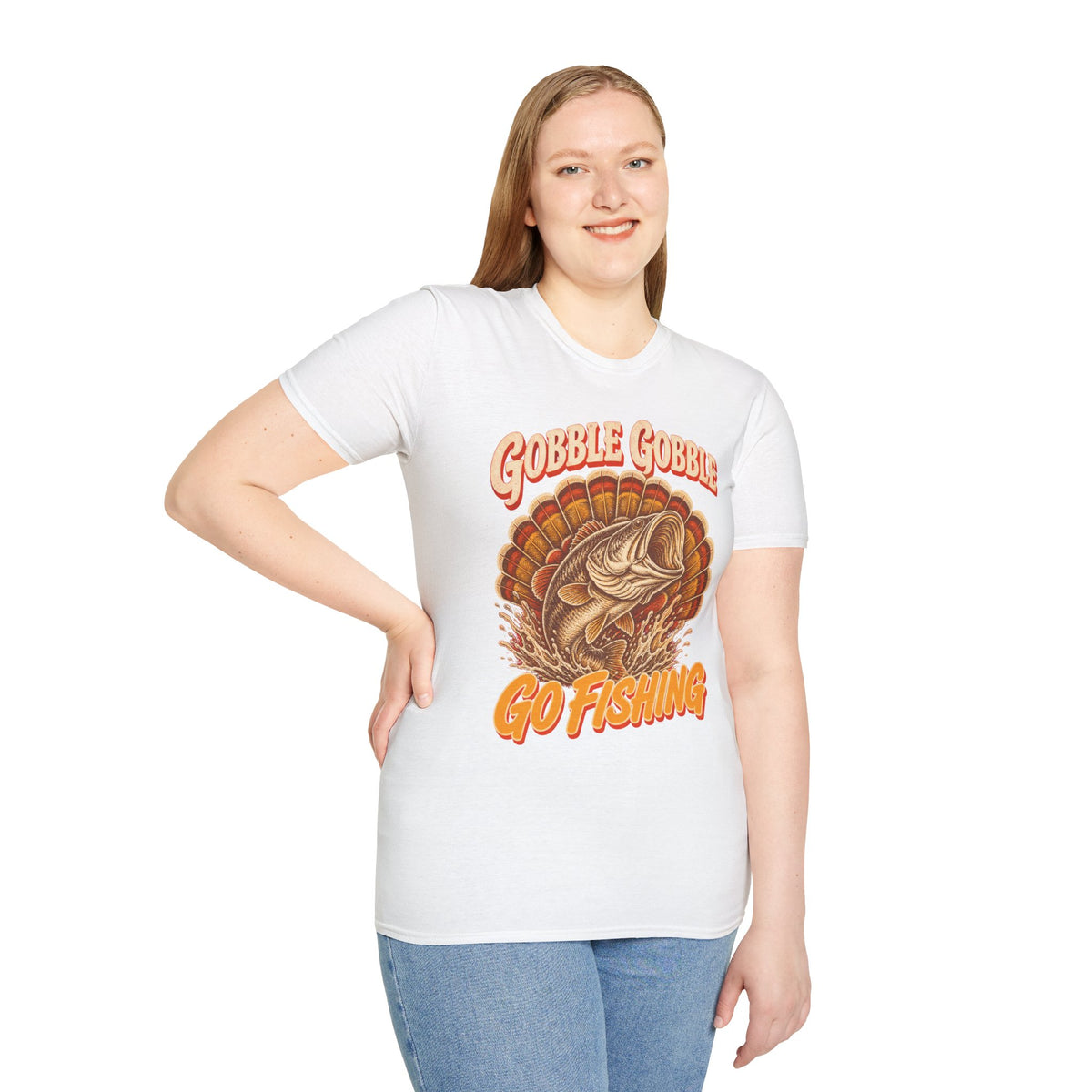 Gobble Gobble Go Fishing Turkey Hunting T-Shirt