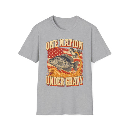 One Nation Under Gravy Funny Fish Thanksgiving T-Shirt