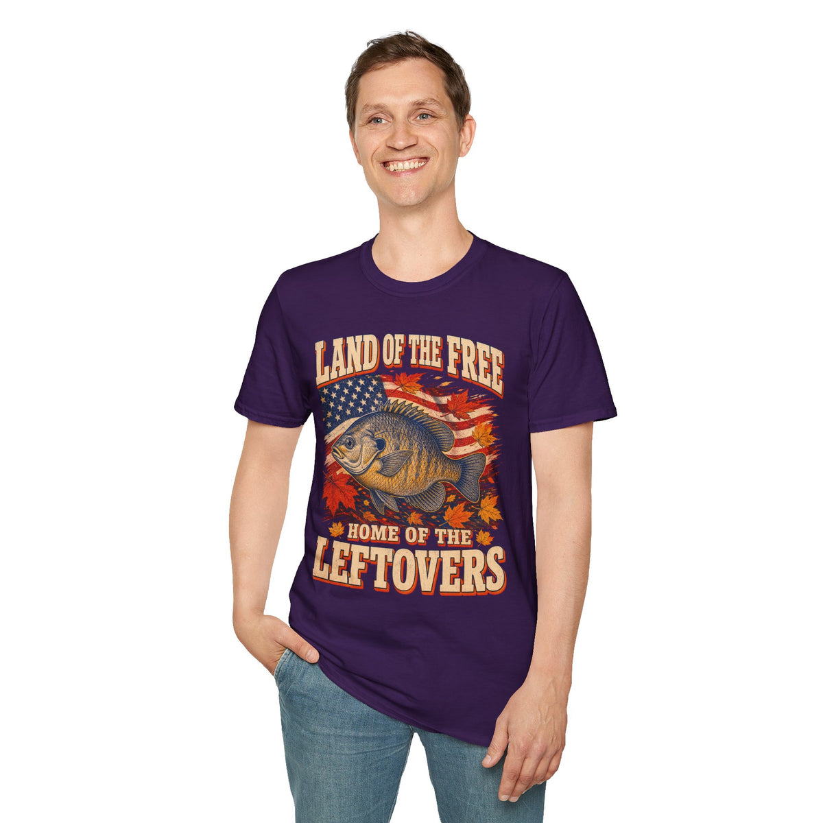 Land of the Free Home of the Leftovers Fishing T-Shirt