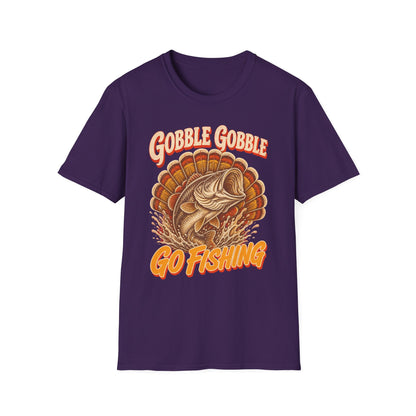 Gobble Gobble Go Fishing Turkey Hunting T-Shirt