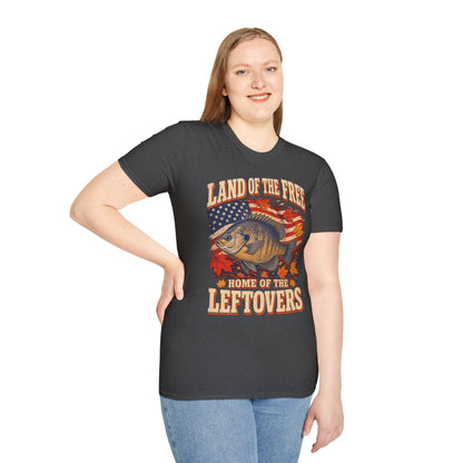 Land of the Free Home of the Leftovers Fishing T-Shirt