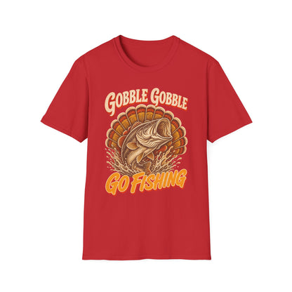 Gobble Gobble Go Fishing Turkey Hunting T-Shirt