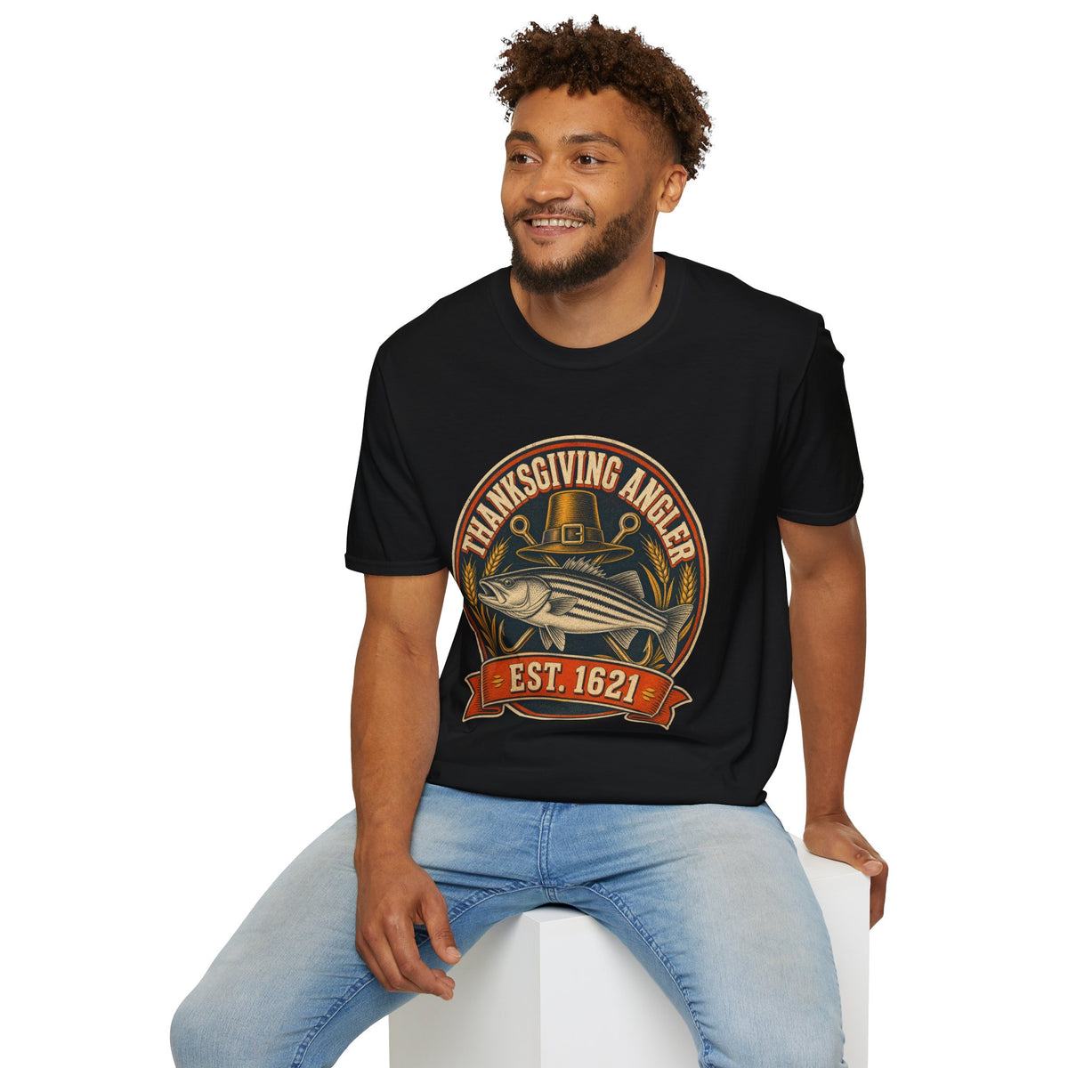 Thanksgiving Angler Est. 1621 Fishing T-Shirt