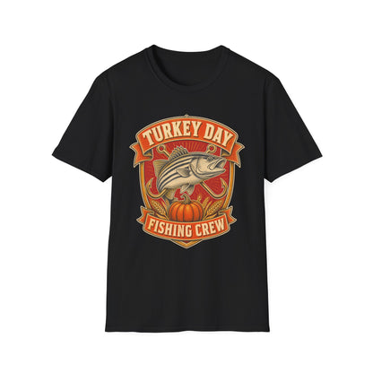 Turkey Day Fishing Crew T-Shirt – Thanksgiving Fishing Shirt