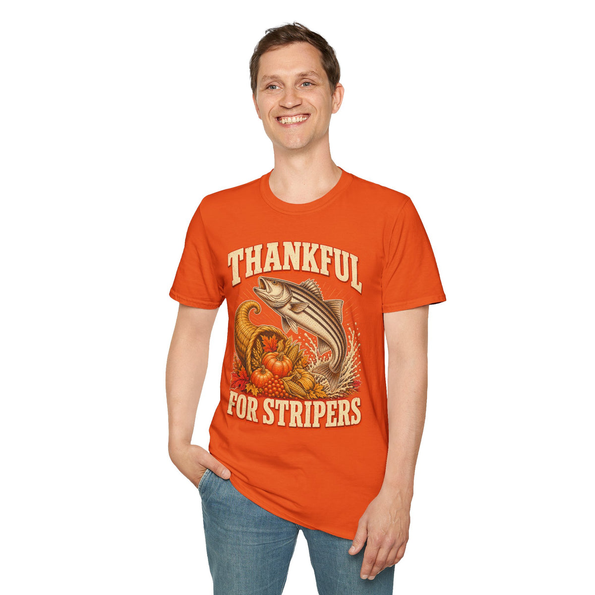 Thankful for Stripers Fishing T-Shirt