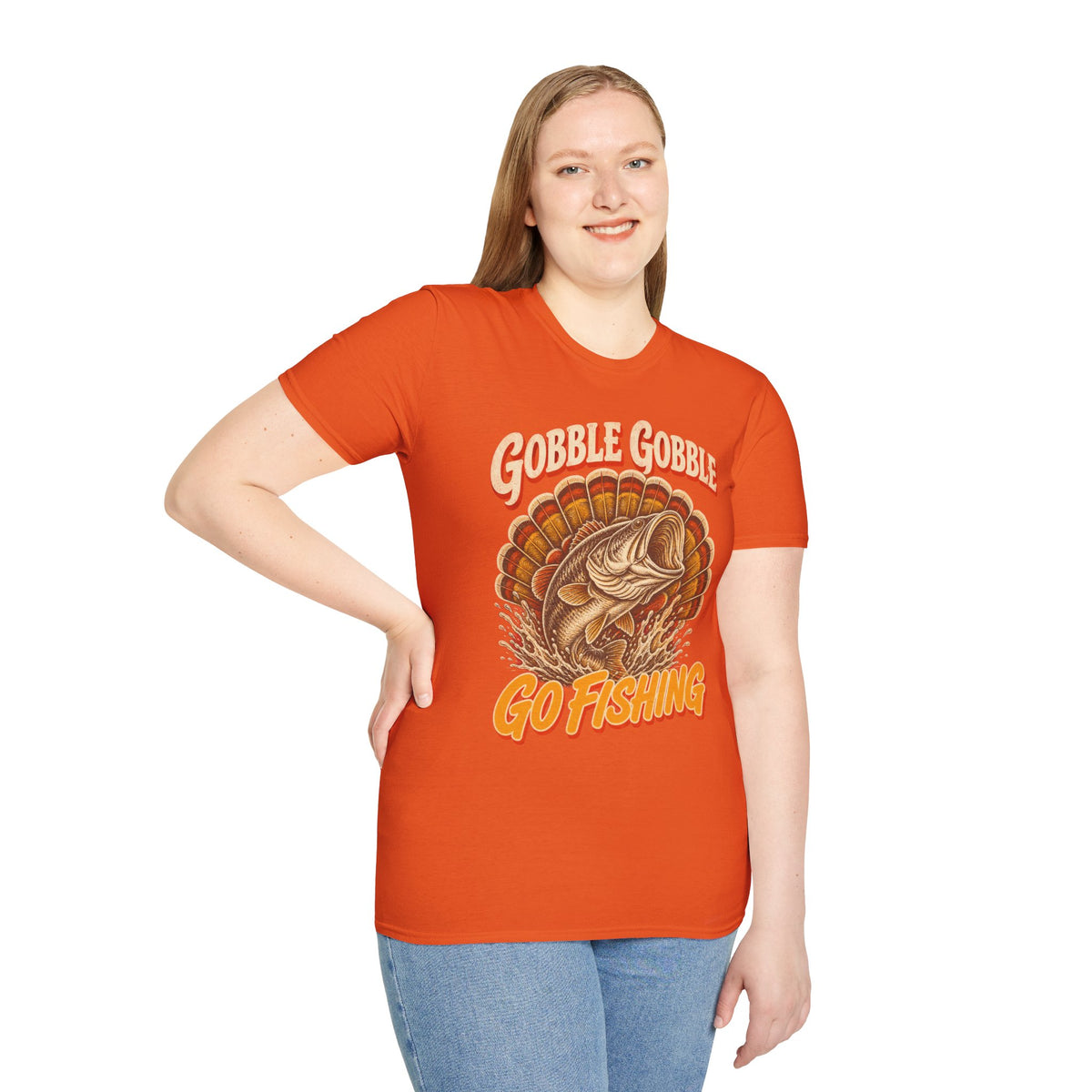 Gobble Gobble Go Fishing Turkey Hunting T-Shirt