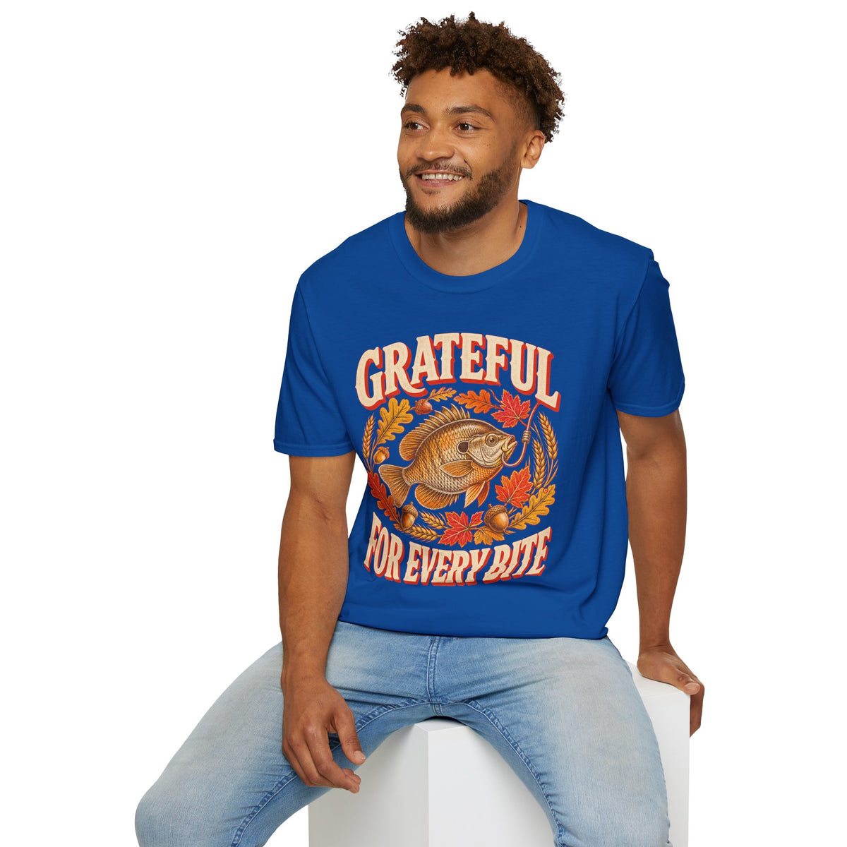 Grateful for Every Bite Fish Thanksgiving T-Shirt