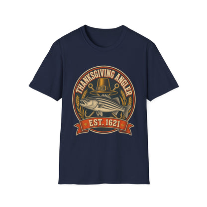 Thanksgiving Angler Est. 1621 Fishing T-Shirt
