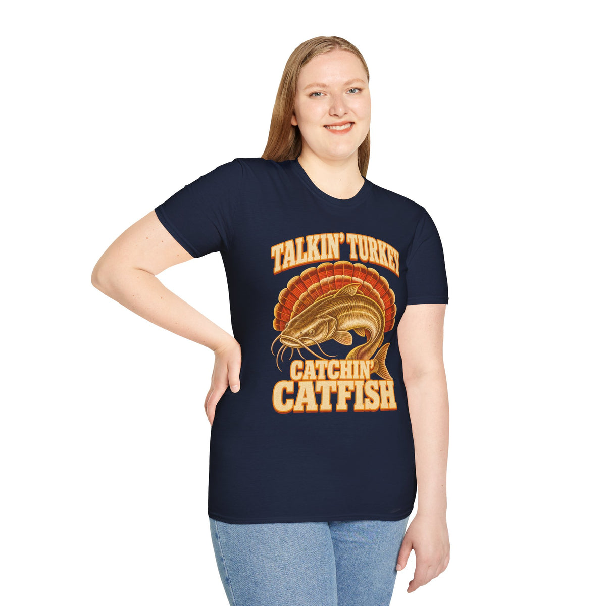 Talkin’ Turkey Catchin’ Catfish Fishing T-Shirt