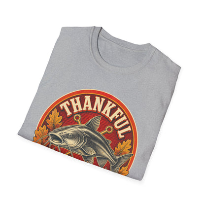 Thankful Grateful & Hooked Fishing T-Shirt