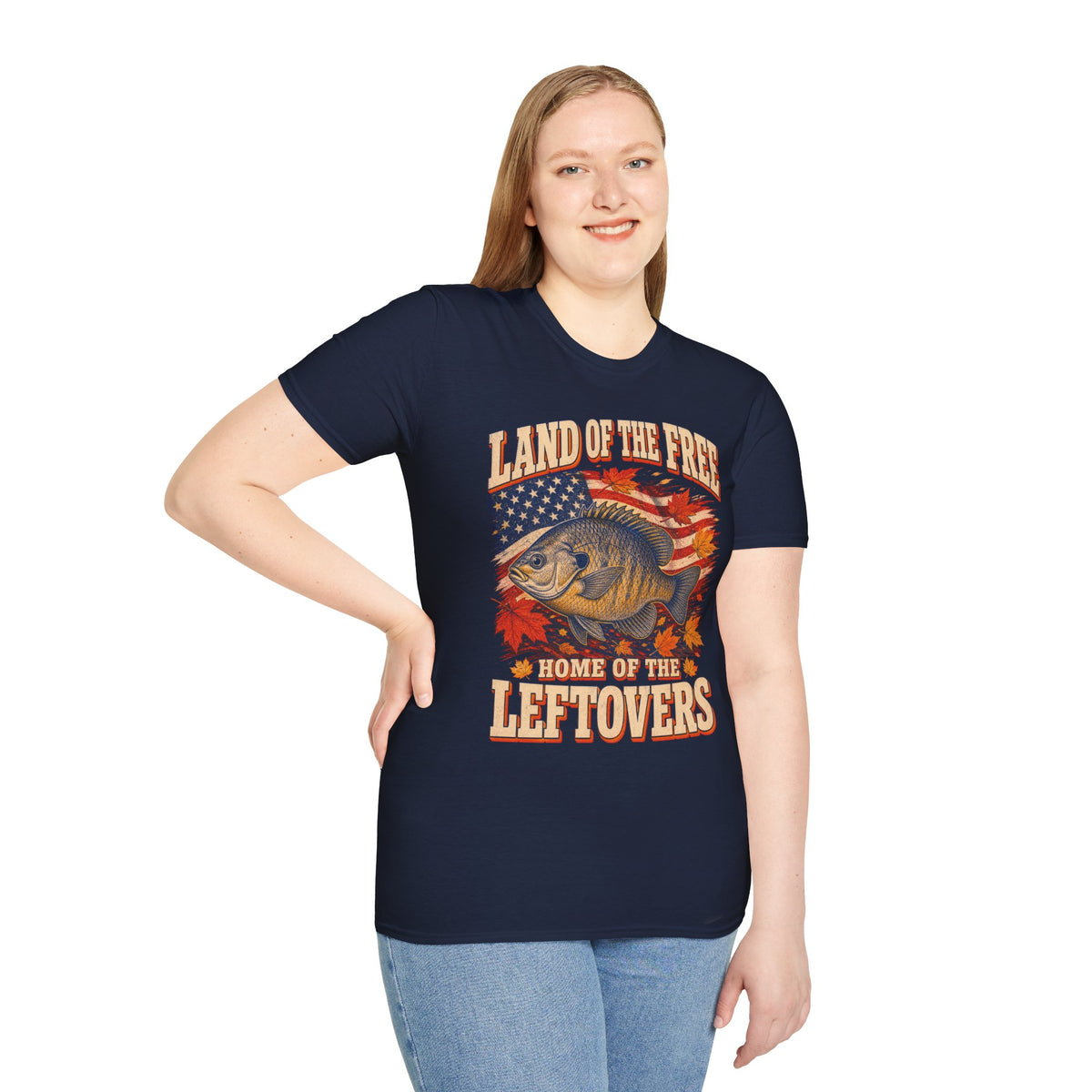 Land of the Free Home of the Leftovers Fishing T-Shirt