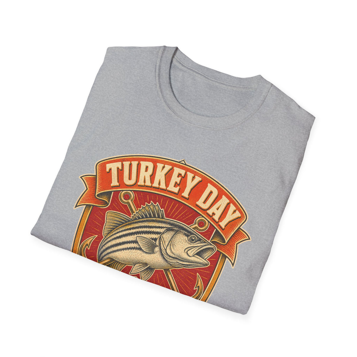 Turkey Day Fishing Crew T-Shirt – Thanksgiving Fishing Shirt