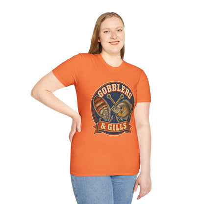 Gobblers & Gills Thanksgiving Fishing T-Shirt