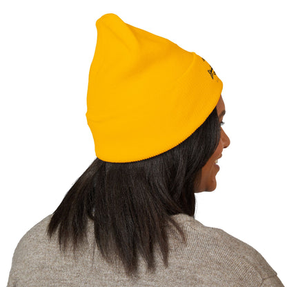 Blue River Carp Fishing Embroidered Cuffed Beanie (BK Thread)
