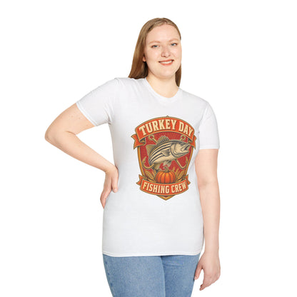 Turkey Day Fishing Crew T-Shirt – Thanksgiving Fishing Shirt