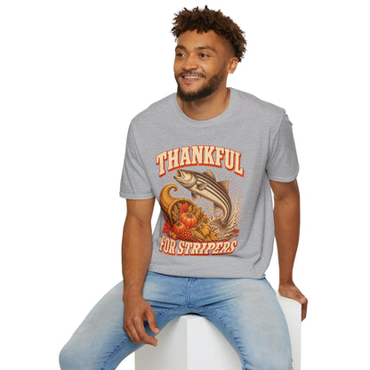 Thankful for Stripers Fishing T-Shirt