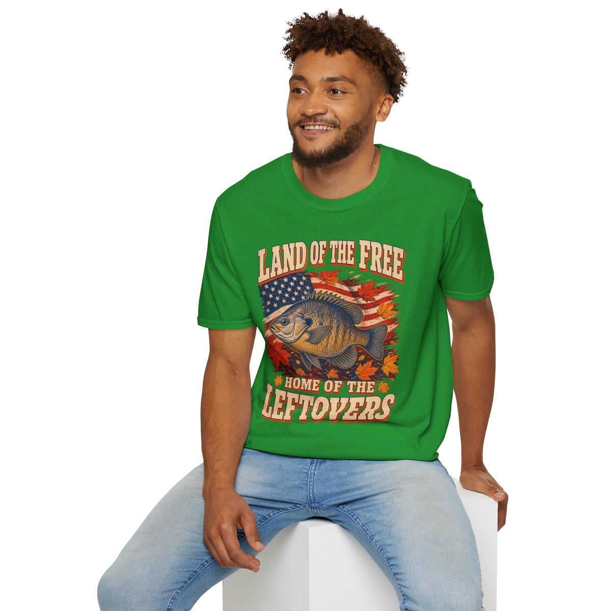 Land of the Free Home of the Leftovers Fishing T-Shirt