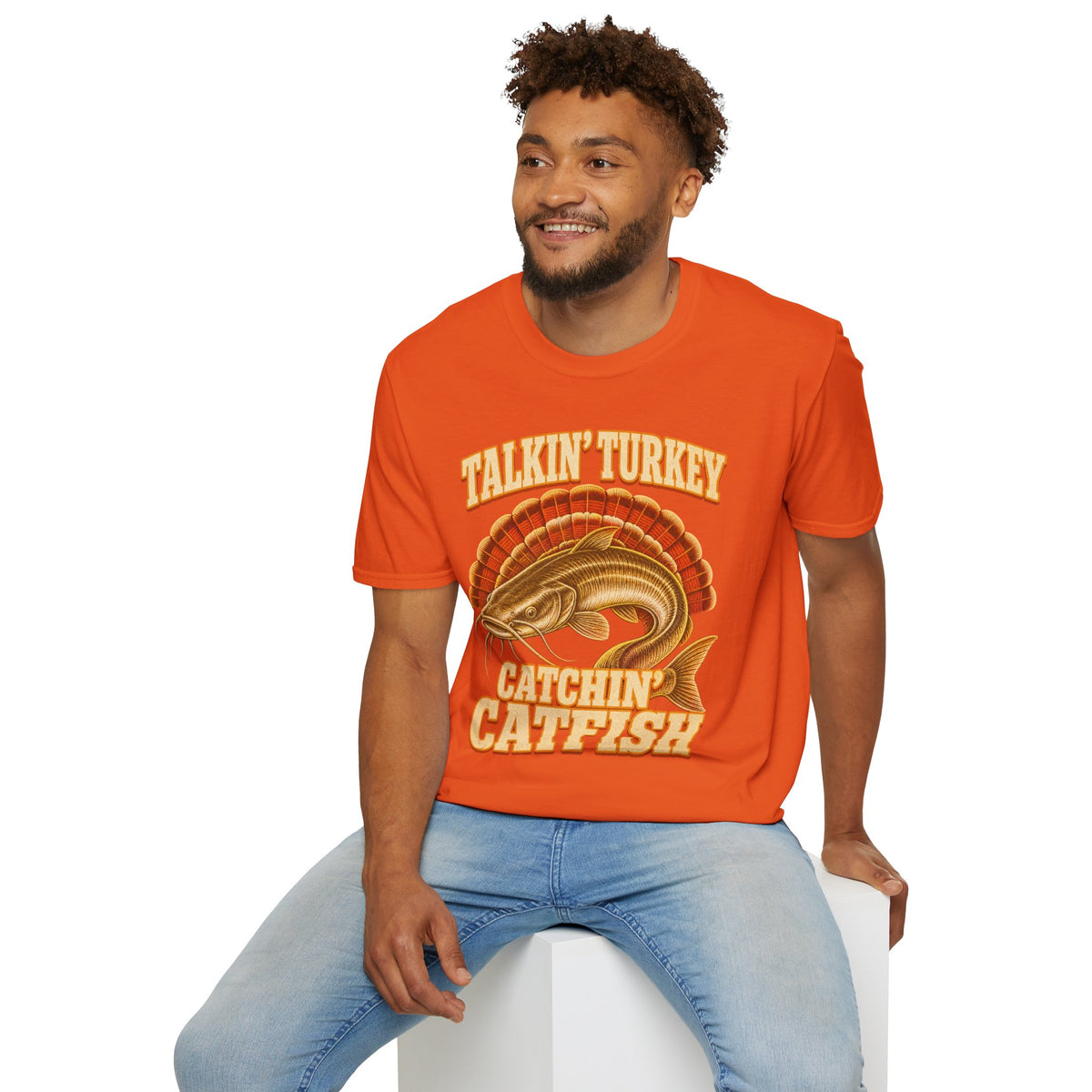 Talkin’ Turkey Catchin’ Catfish Fishing T-Shirt