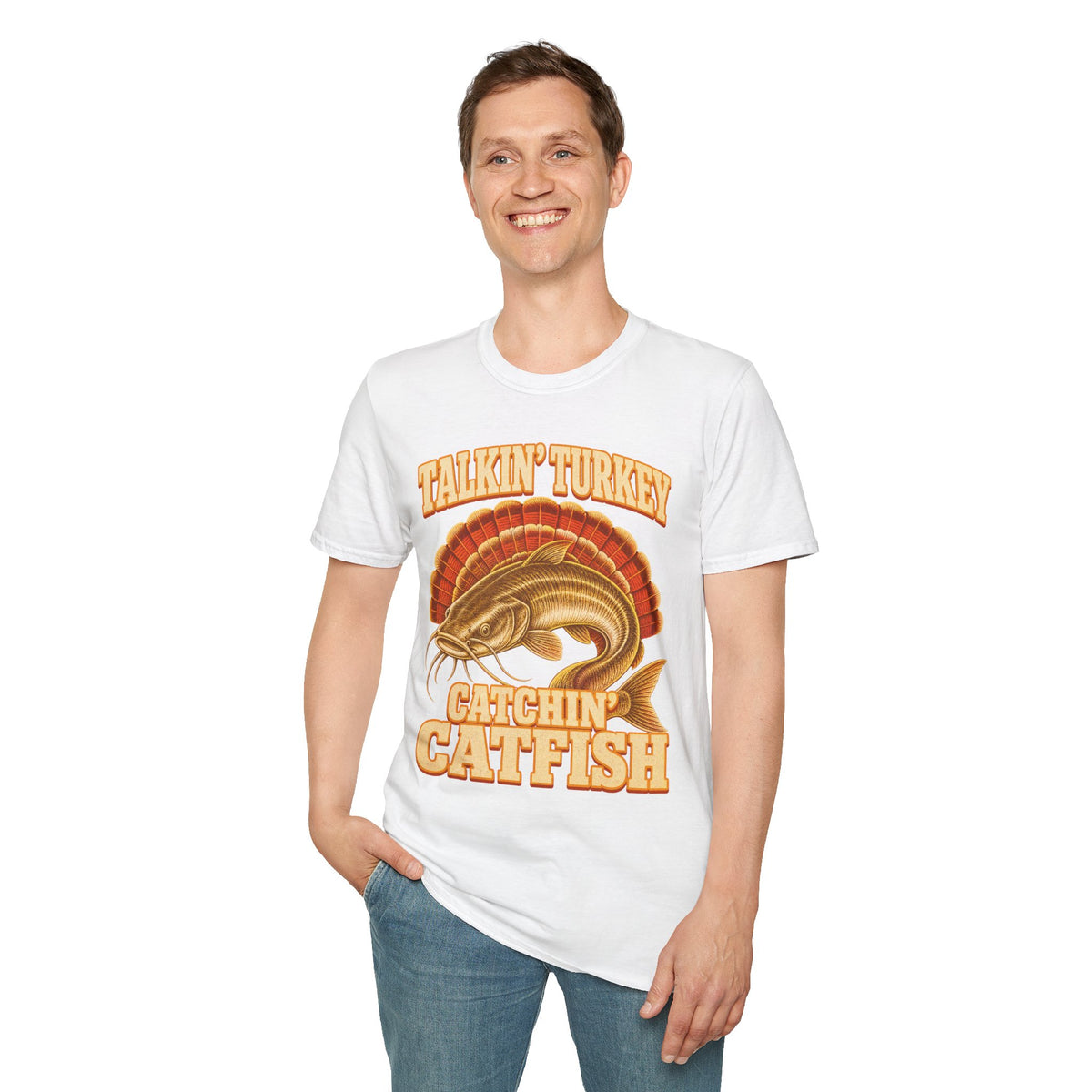 Talkin’ Turkey Catchin’ Catfish Fishing T-Shirt