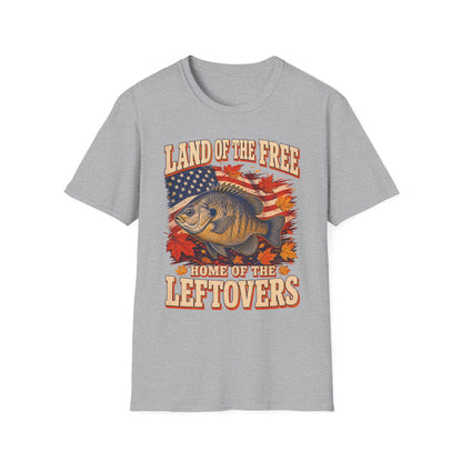 Land of the Free Home of the Leftovers Fishing T-Shirt