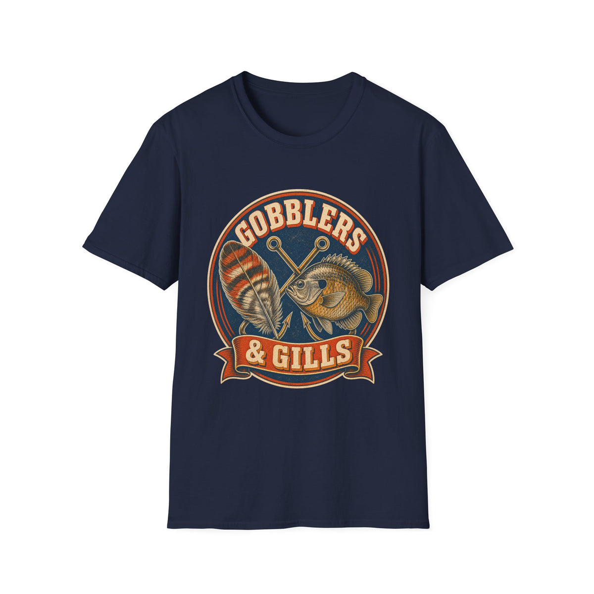 Gobblers & Gills Thanksgiving Fishing T-Shirt