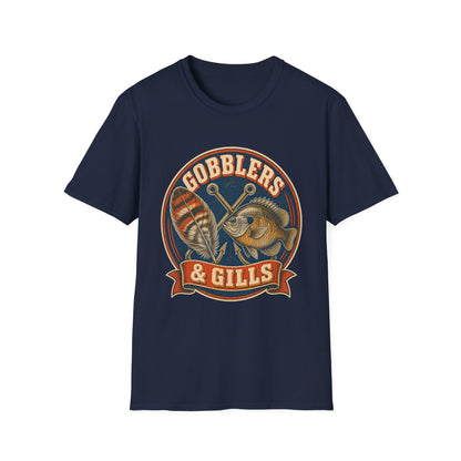 Gobblers & Gills Thanksgiving Fishing T-Shirt