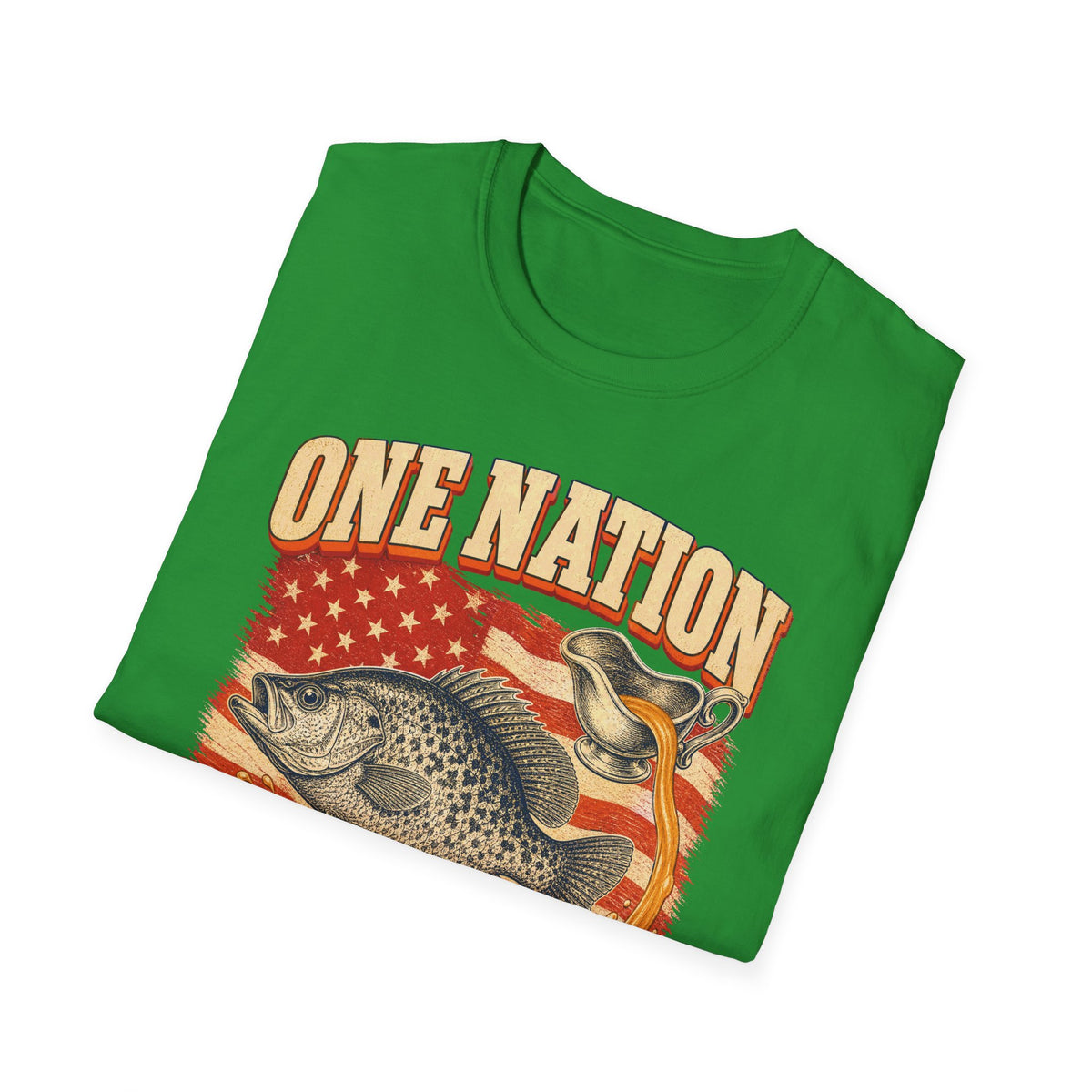 One Nation Under Gravy Funny Fish Thanksgiving T-Shirt