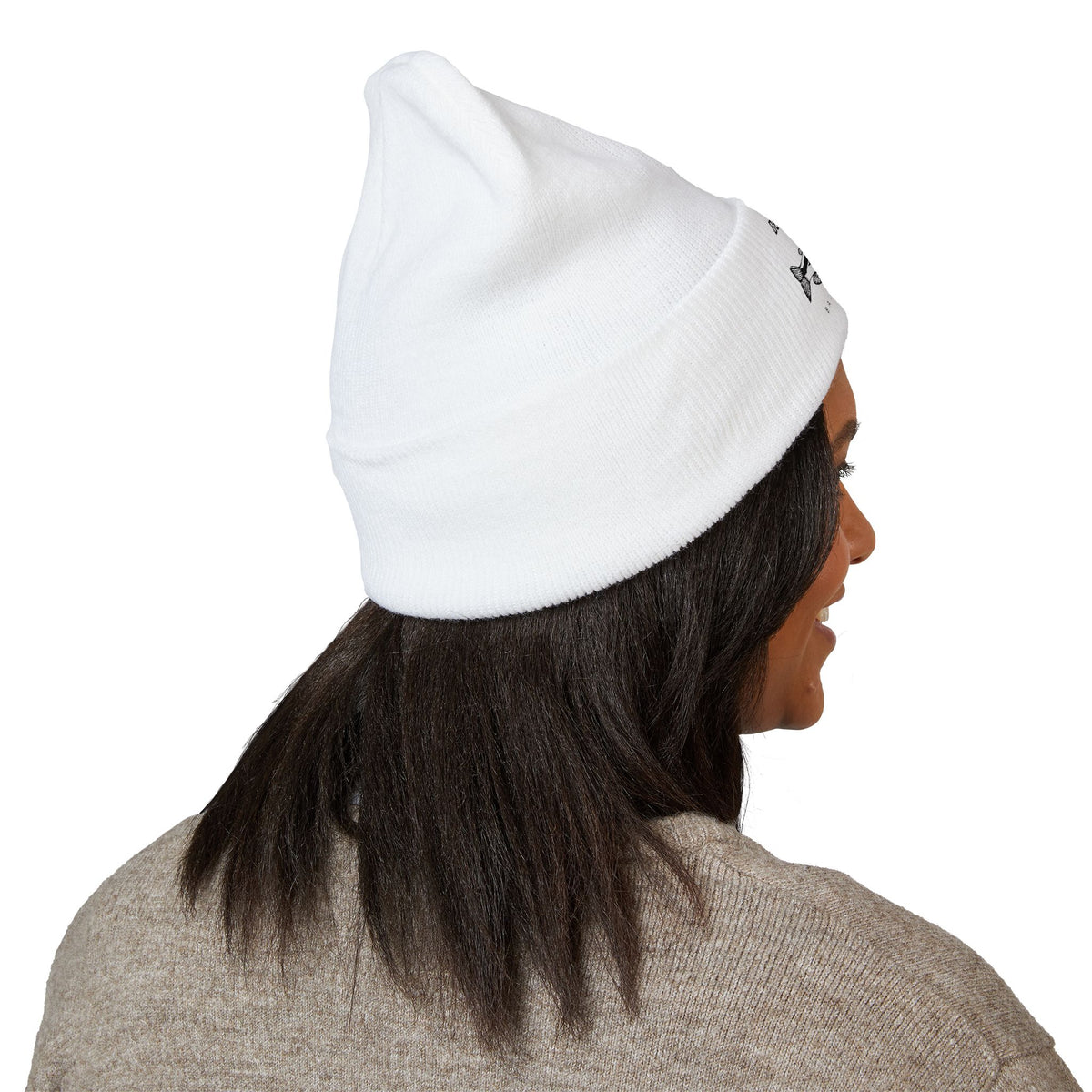 Blue River Carp Fishing Embroidered Cuffed Beanie (BK Thread)