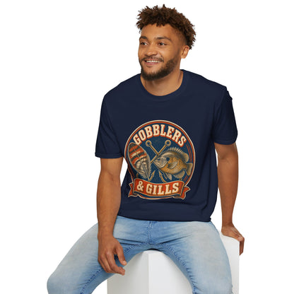 Gobblers & Gills Thanksgiving Fishing T-Shirt